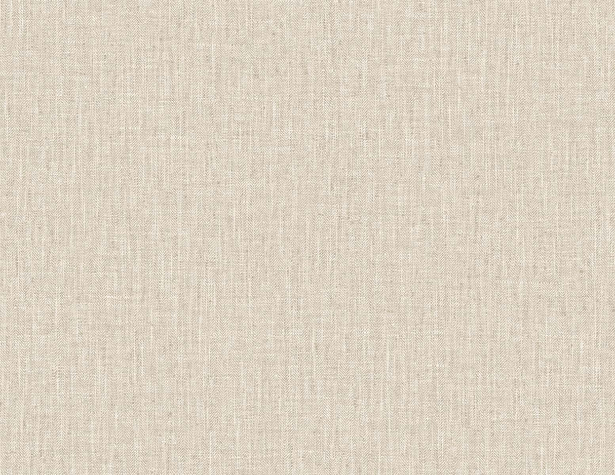 Beige faux linen tweed texture vinyl wallpaper in Cool Sand