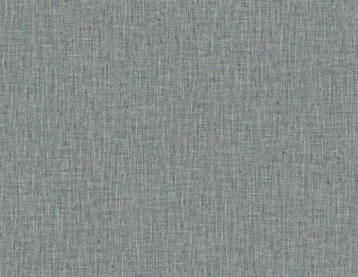 Storm gray tweed faux linen texture vinyl sidewall wallpaper