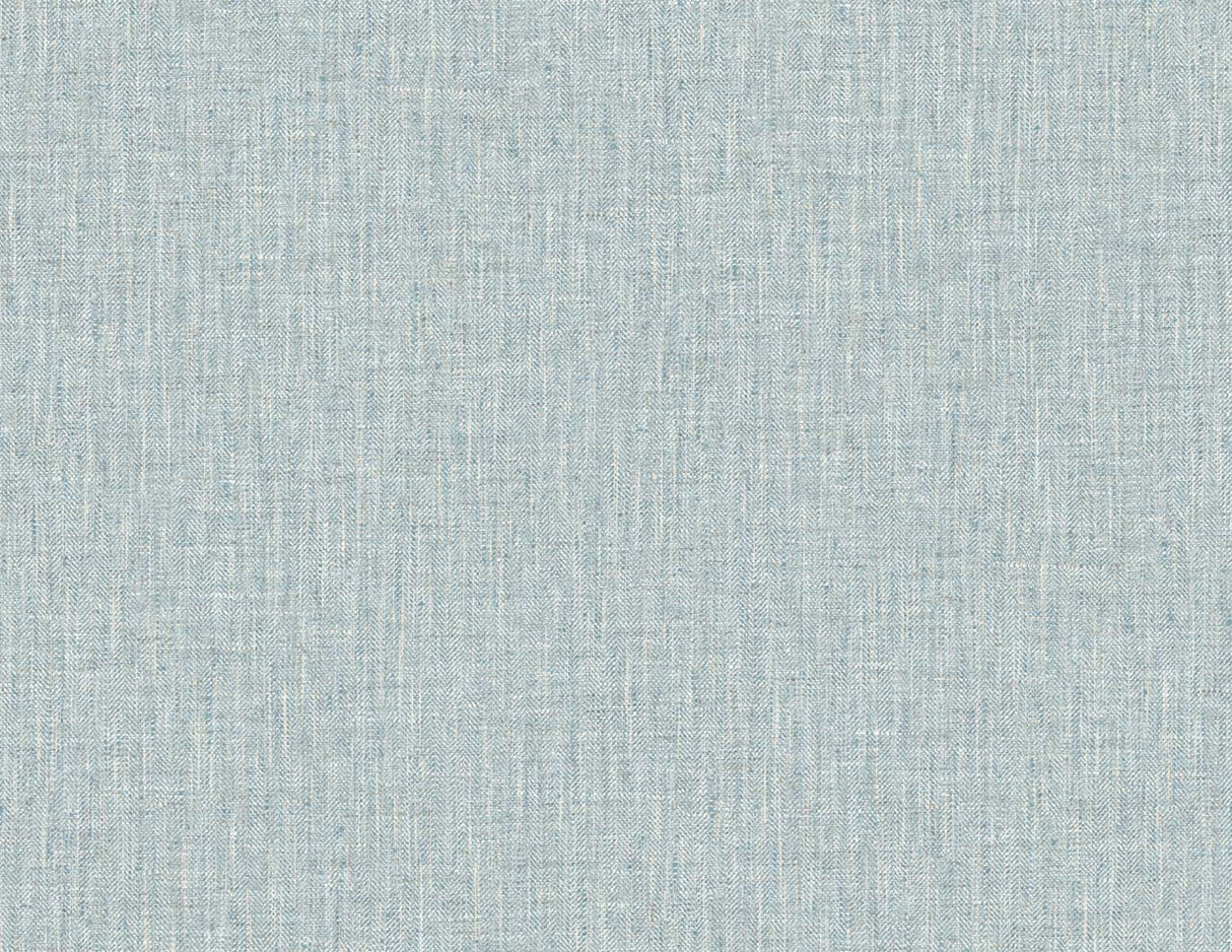 Tweed Inlet blue faux linen textured vinyl wallpaper