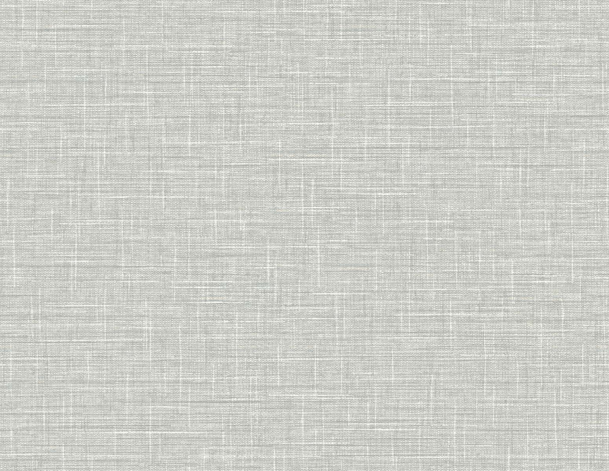Grasmere Weave wallpaper in Cool Steel with a matte faux linen texture