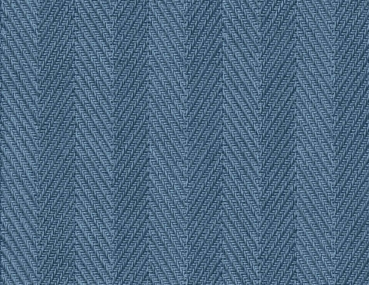 Blue chevron knit-texture vinyl wallpaper pattern (Throw Knit, Evening Breeze)