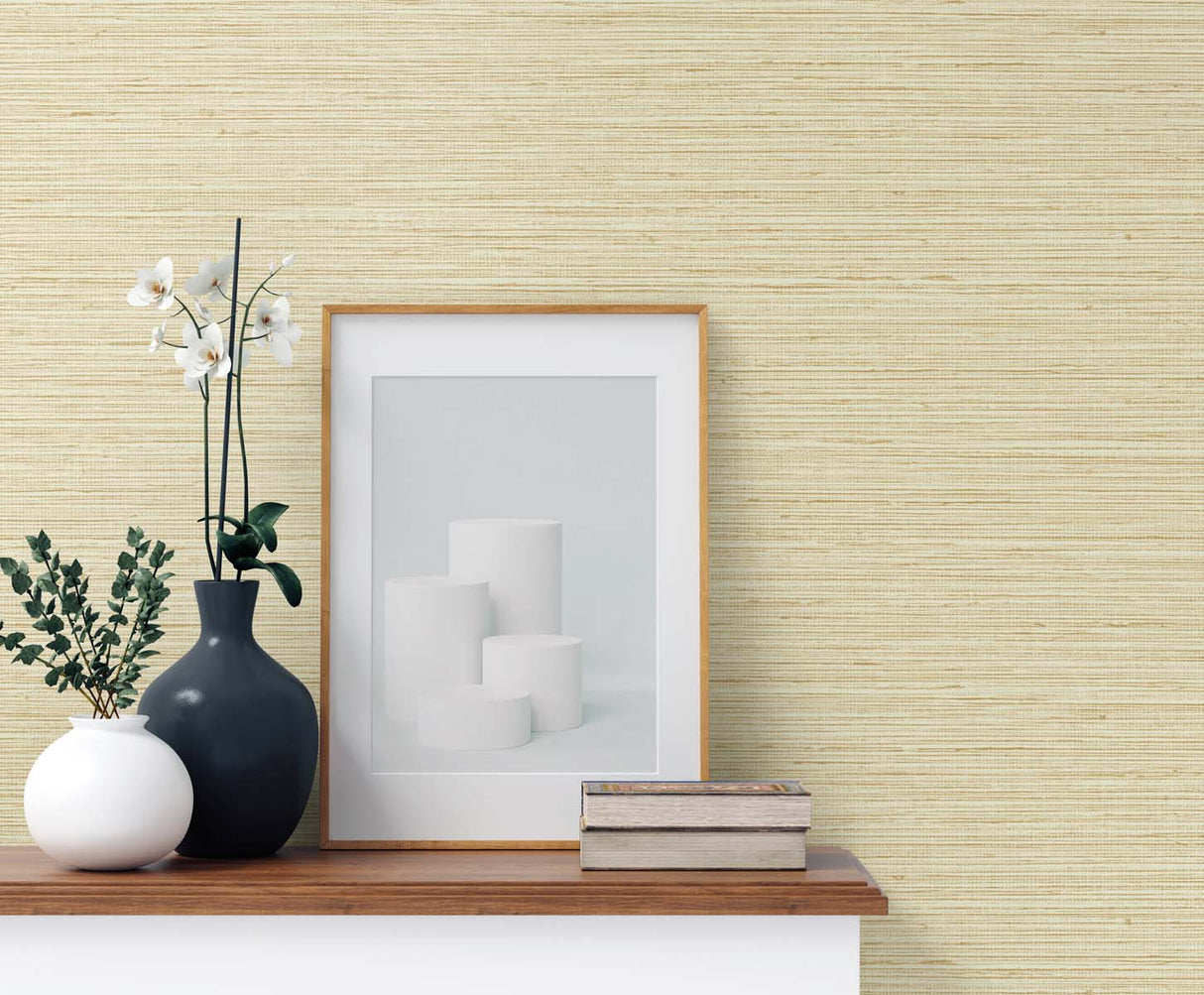 Edmond Faux Sisal Sunkissed by Tedlar Textures Faux Grasscloth Vinyl Wallpaper – DuPont TG60337