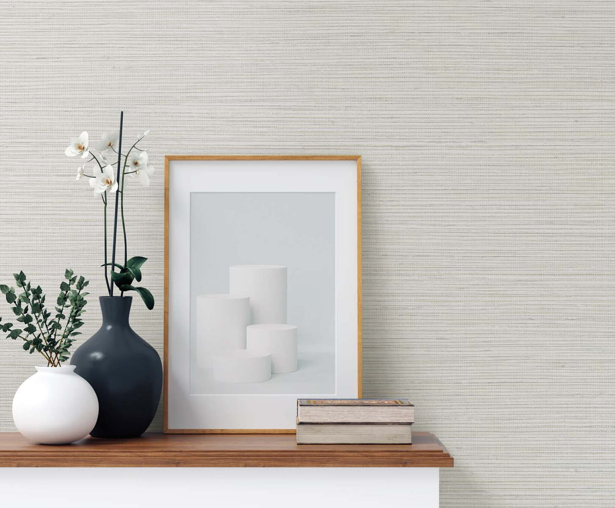 Edmond Faux Sisal Owl Gray by Tedlar Textures Faux Grasscloth Vinyl Wallpaper – DuPont TG60348