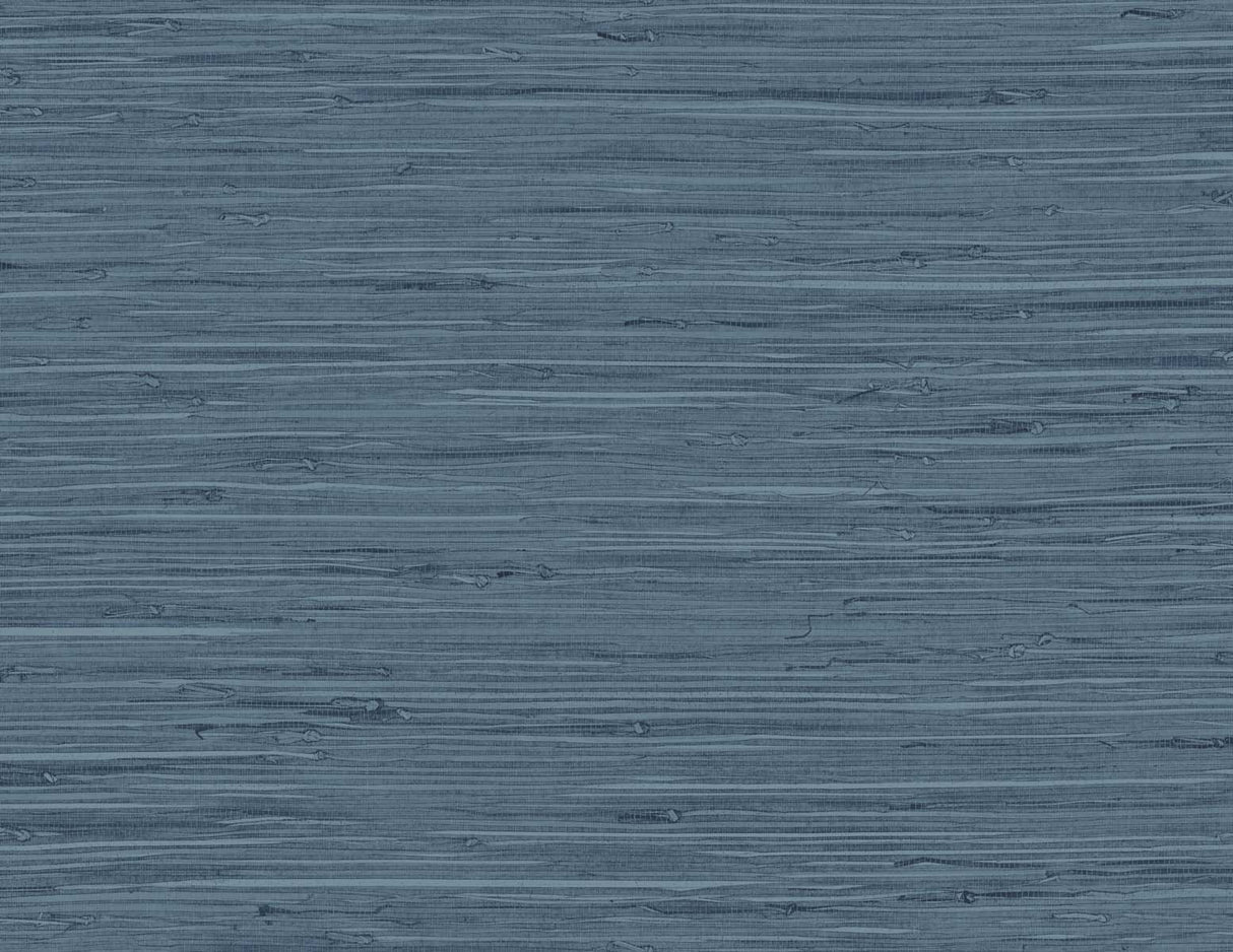 Marion Faux Arrowroot wallpaper in Midnight Denim faux grasscloth texture