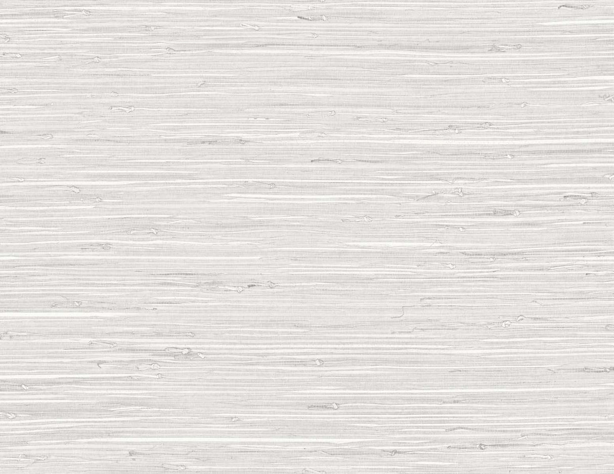 Light off-white faux grasscloth wallpaper with subtle horizontal texture (Marion Faux Arrowroot, Pumice).