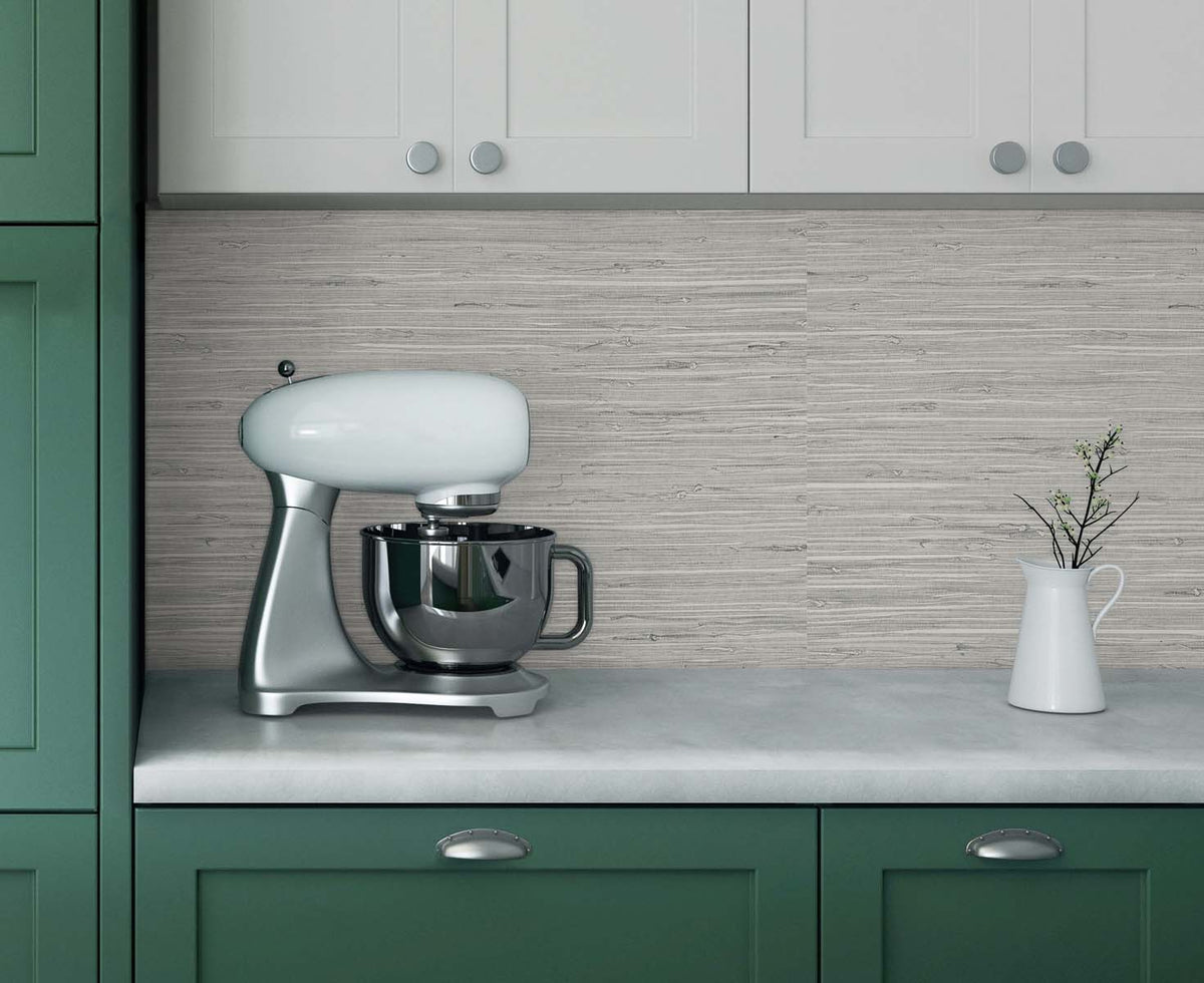 Marion Faux Arrowroot Washed Stone by Tedlar Textures Faux Grasscloth Vinyl Wallpaper – DuPont TG60532 -Sample