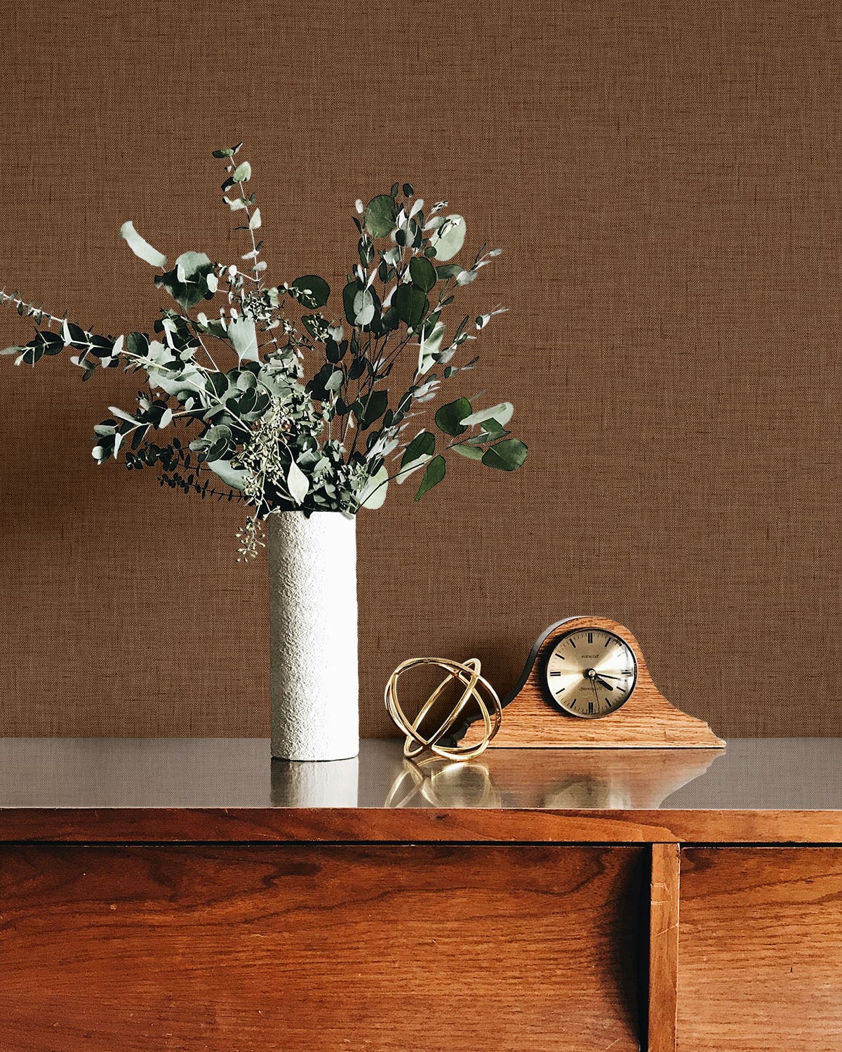 Stretford Linen Sunset by Fibers and Threads Faux Linen Type II Vinyl Wallpaper – Seabrook Designs TH90242