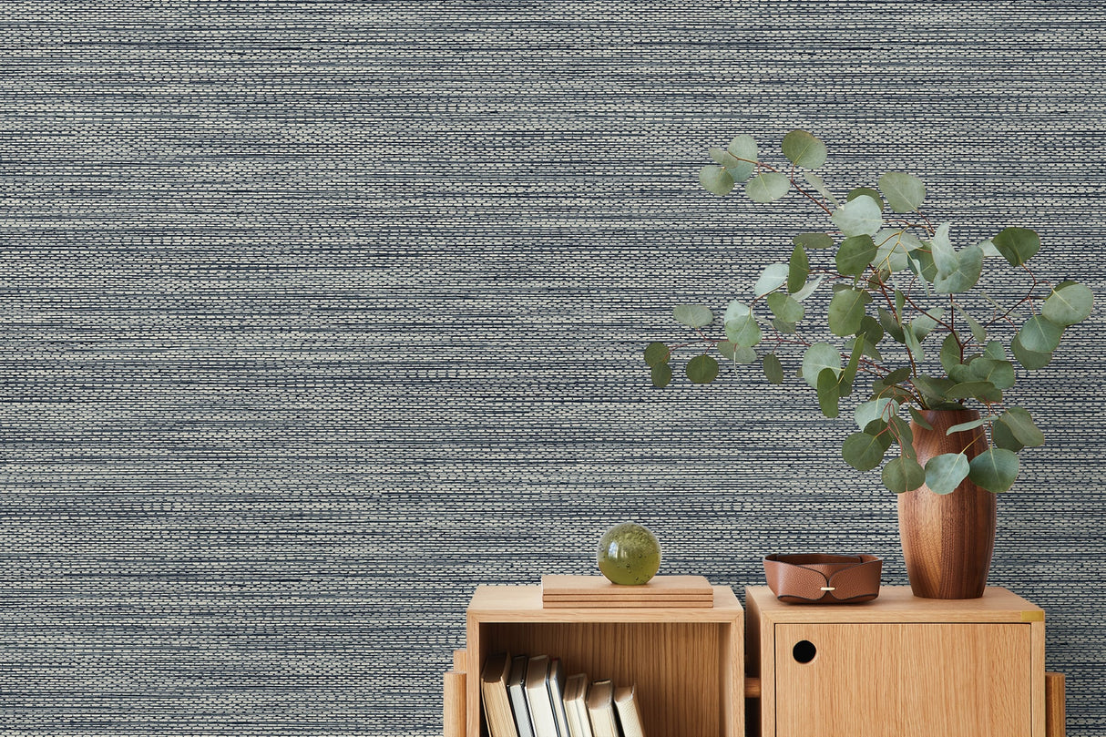 Hollinwood Weave Night Sky by Seabrook Designs Faux Grasscloth Wallpaper – Seabrook Designs TH91812