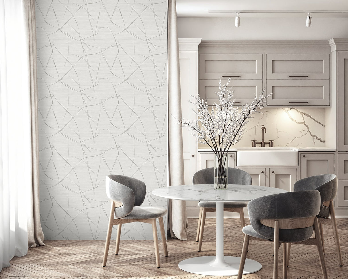 Davenport Sketch Shoreline by Fibers and Threads Abstract Sketch Vinyl Wallpaper – Seabrook Designs TH91908