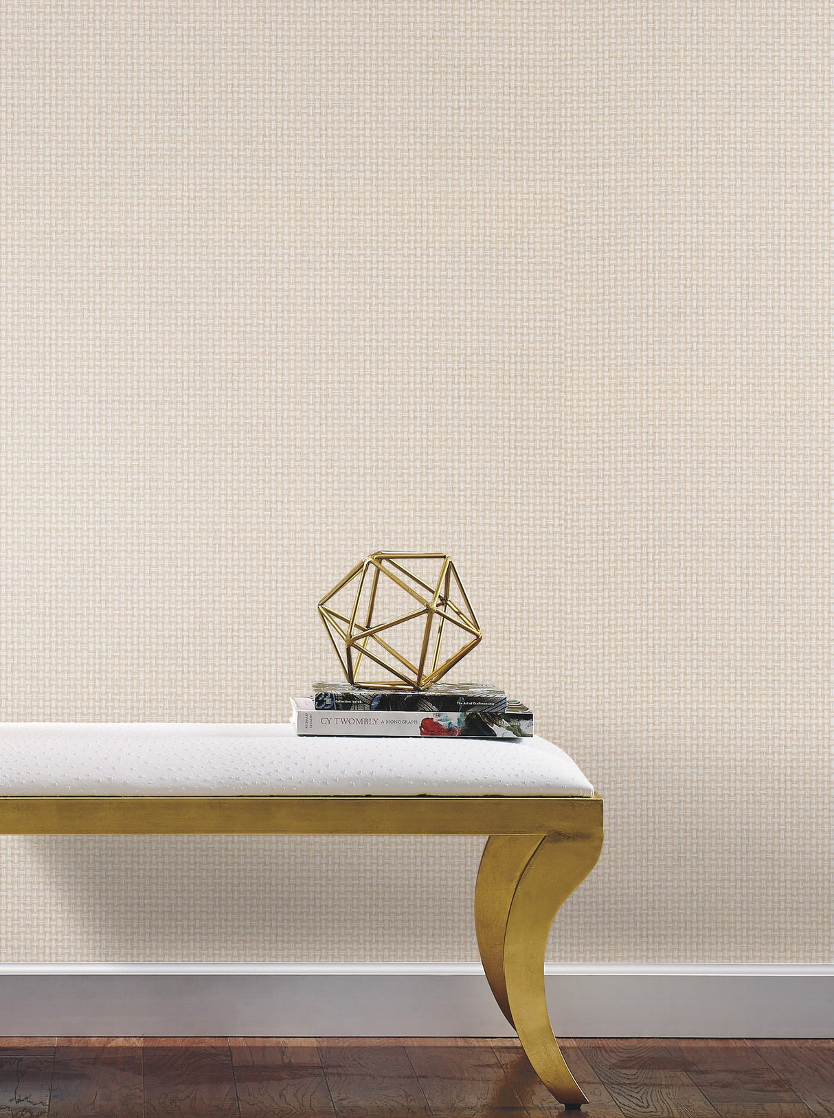 Cottage Basket White Wallpaper with Woven Texture - York TL1903