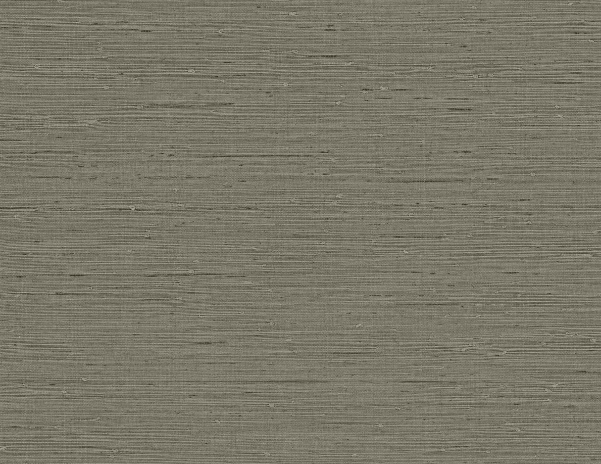 Seahaven Rushcloth wallpaper in Black Pepper, a matte textured grasscloth-look vinyl in grey tones