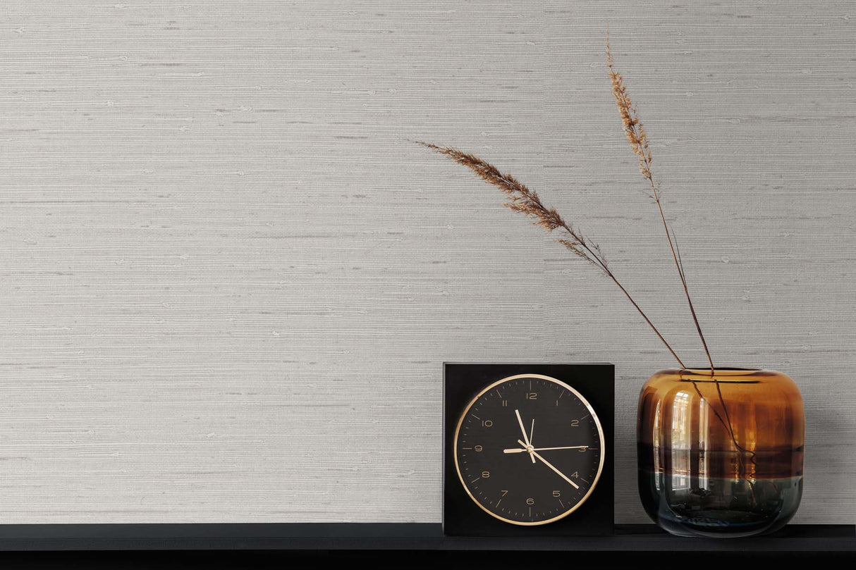 Seahaven Rushcloth Natural Stone by Even More Textures Textured Vinyl Wallpaper – Seabrook Designs TS80725
