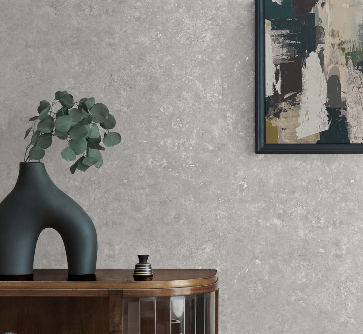 Cement Faux Silo & Metallic Silver by Even More Textures Textured Faux Cement Wallpaper – Seabrook Designs TS81228