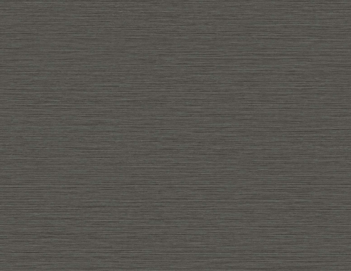 Seabrook Designs Silk wallpaper in Oolong, matte grey horizontal textured vinyl