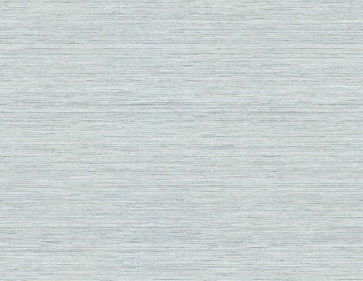 Beryl blue silk-look horizontal texture abstract vinyl wallpaper