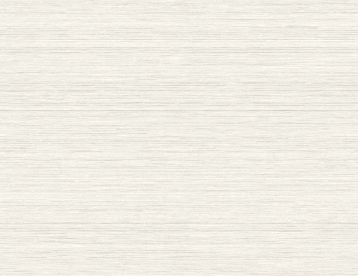 Off-white textured vinyl wallpaper with a subtle horizontal silk-like strié effect