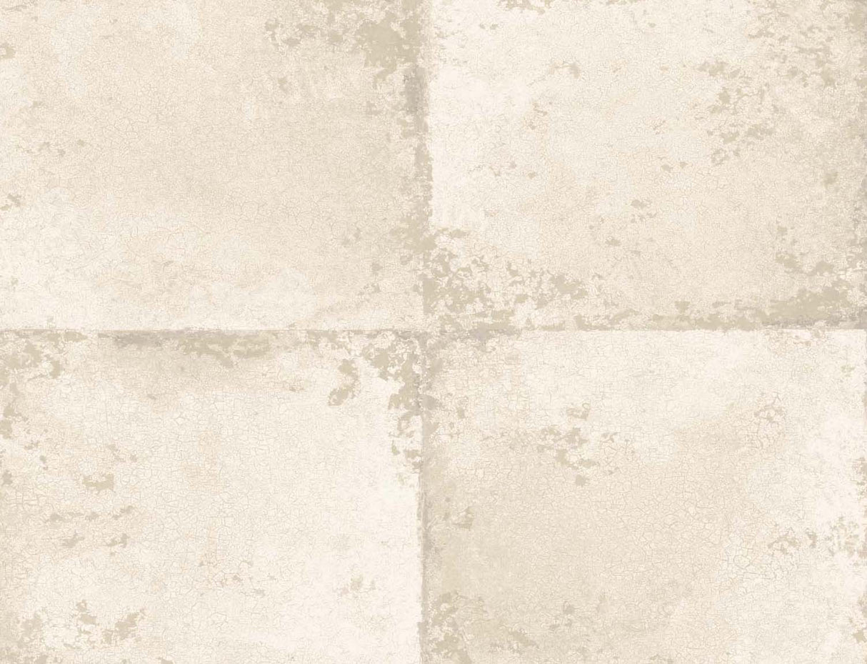 Beige faux texture wallpaper with large block pattern in the Sphynx colorway