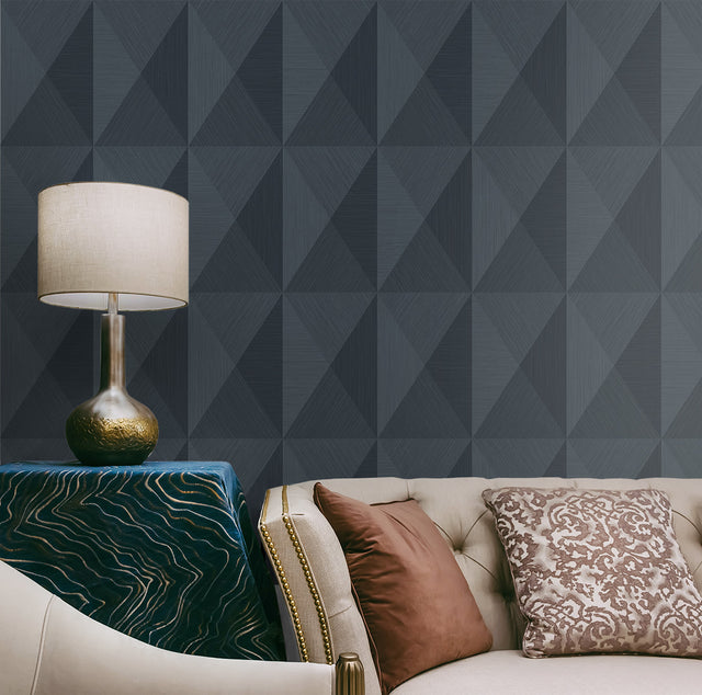 Pinnacle Napa by Even More Textures Geometric Matte Type II Vinyl Wallpaper – Seabrook Designs TS81600