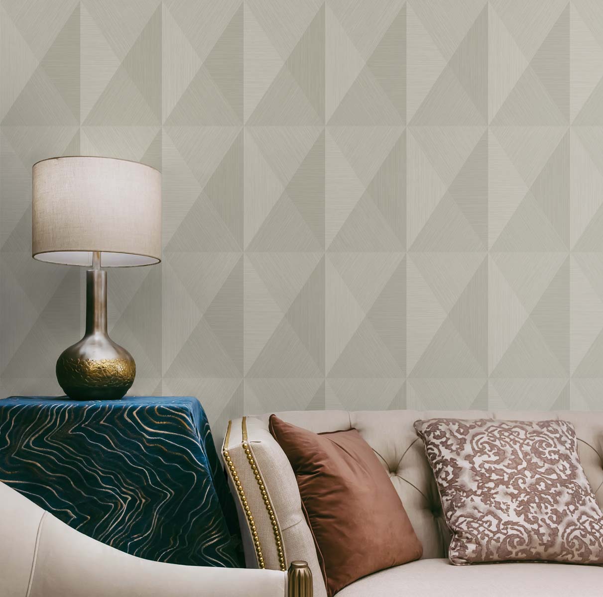 Pinnacle Titian by Seabrook Designs Geometric Matte Type II Vinyl Wallpaper – Seabrook Designs TS81603