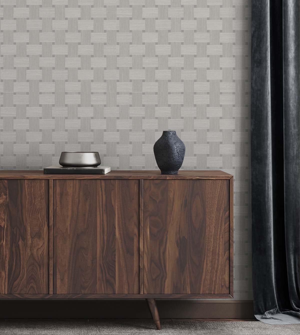 Basketweave Mirage by Even More Textures Textured Vinyl Wallpaper – Seabrook Designs TS81818