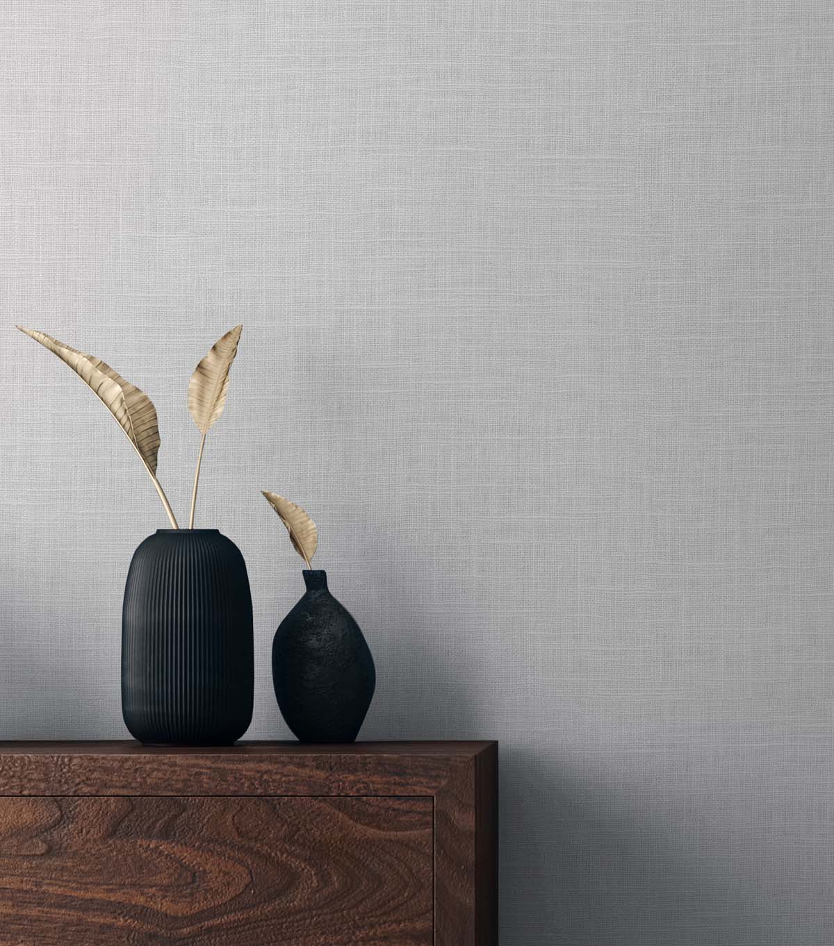 Myrna Linen Everest White by Even More Textures Linen Texture Vinyl Wallpaper – Seabrook Designs TS81900