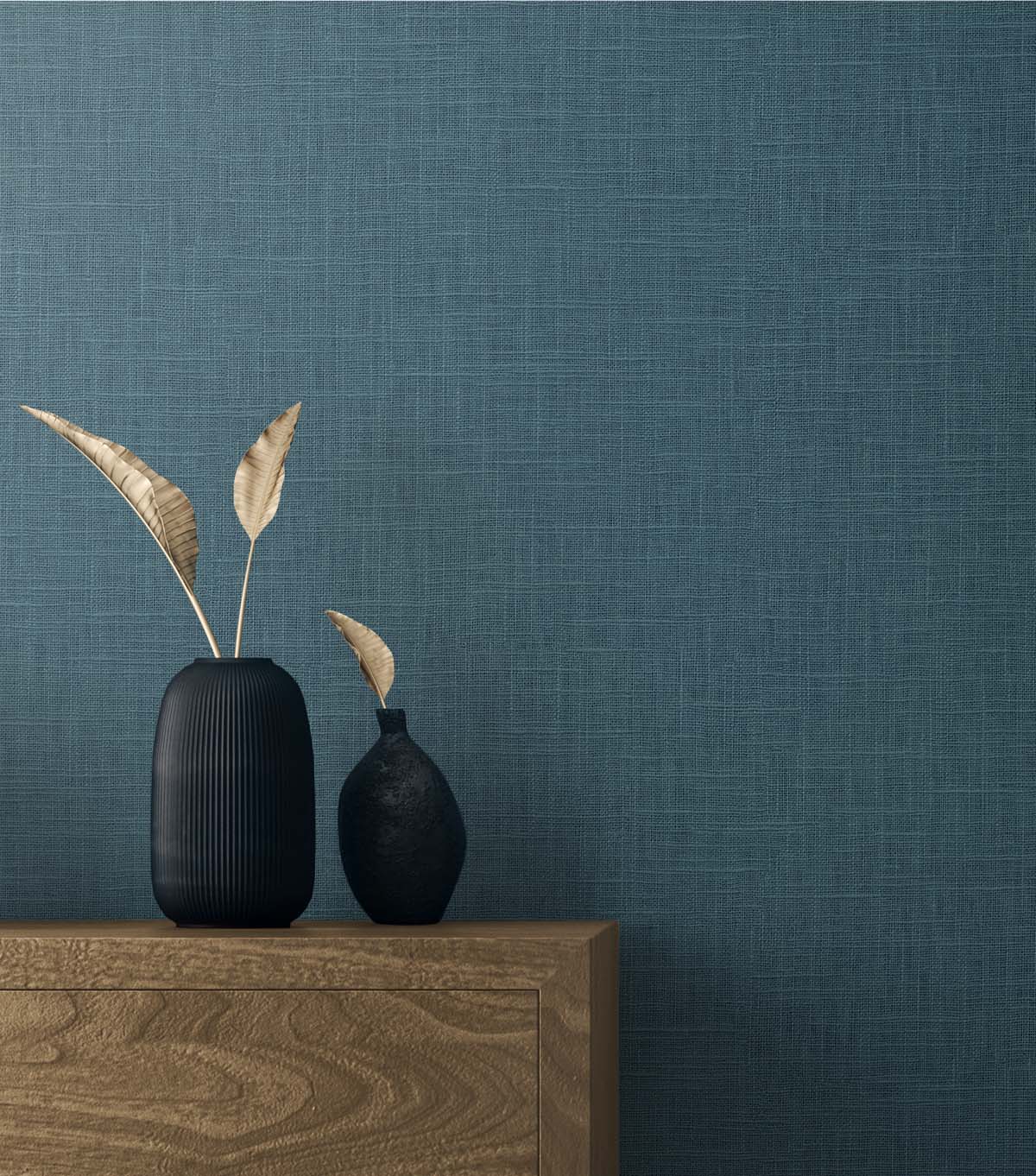 Myrna Linen Electric Blue by Even More Textures Linen Texture Wallpaper – Seabrook Designs TS81904