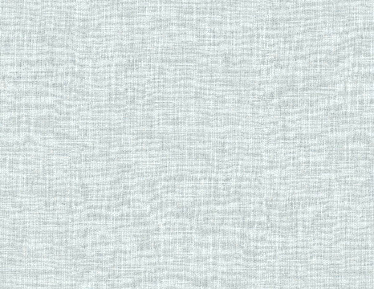 Myrna Linen in Icicle, a light blue linen-look textured vinyl wallpaper