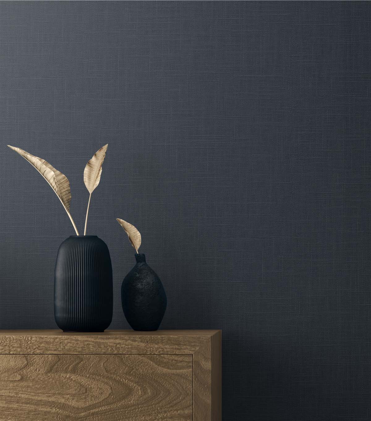 Myrna Linen Regal Blue by Even More Textures Linen Texture Wallpaper – Seabrook Designs TS81932