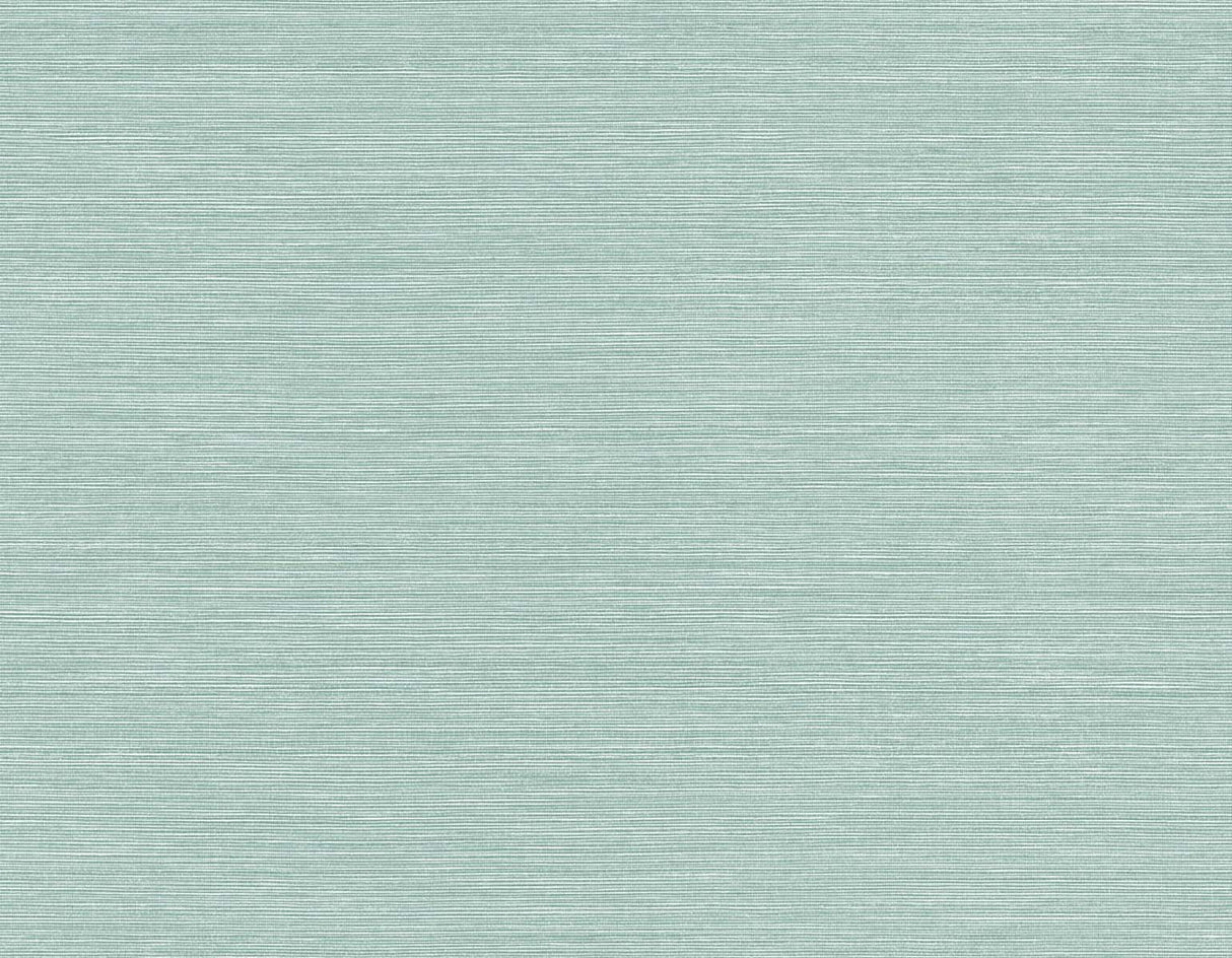 Seabrook Designs Seawave Sisal wallpaper in Calm Waters blue-green sisal texture, TS82006