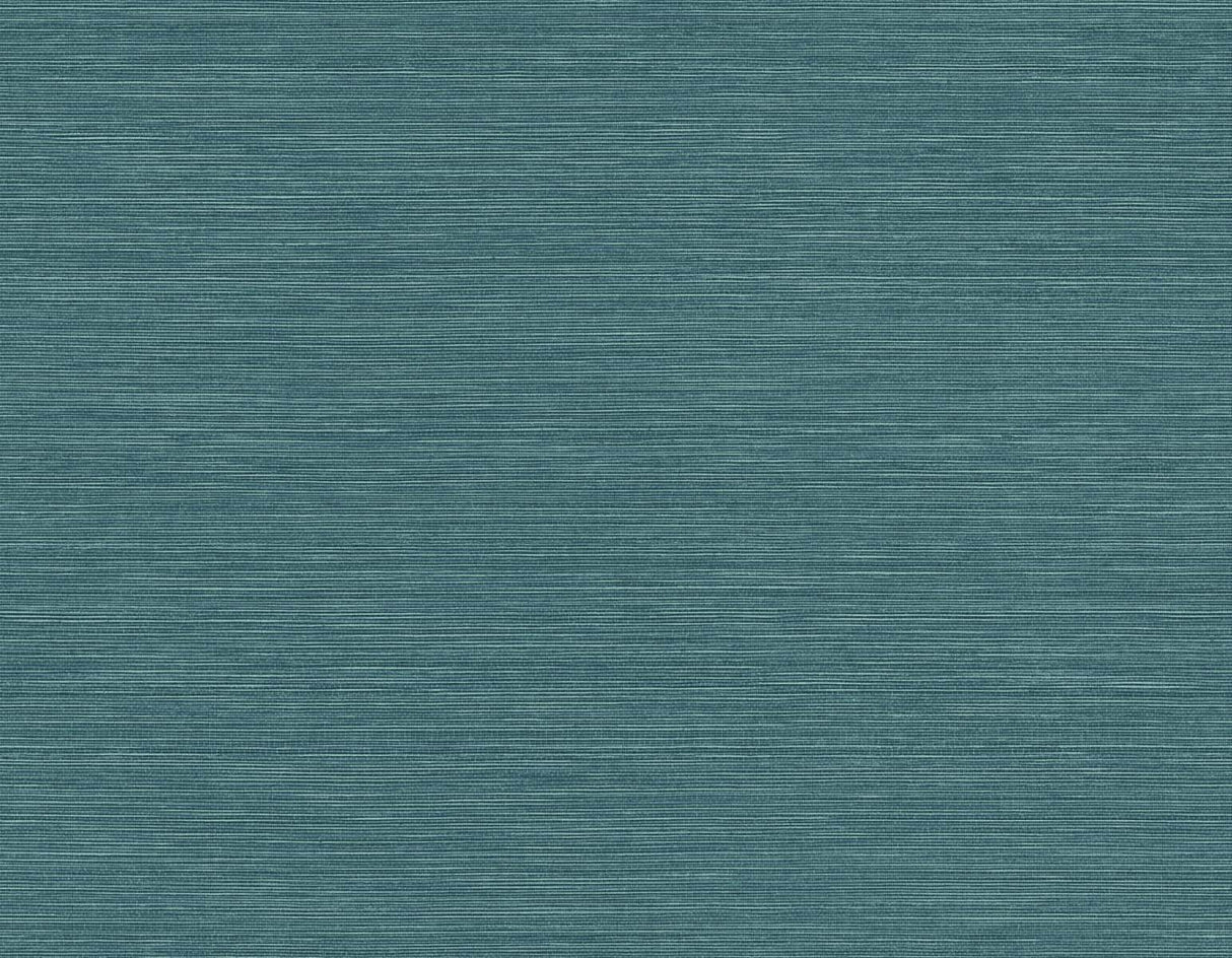 Meadow teal textured sisal-look vinyl wallpaper