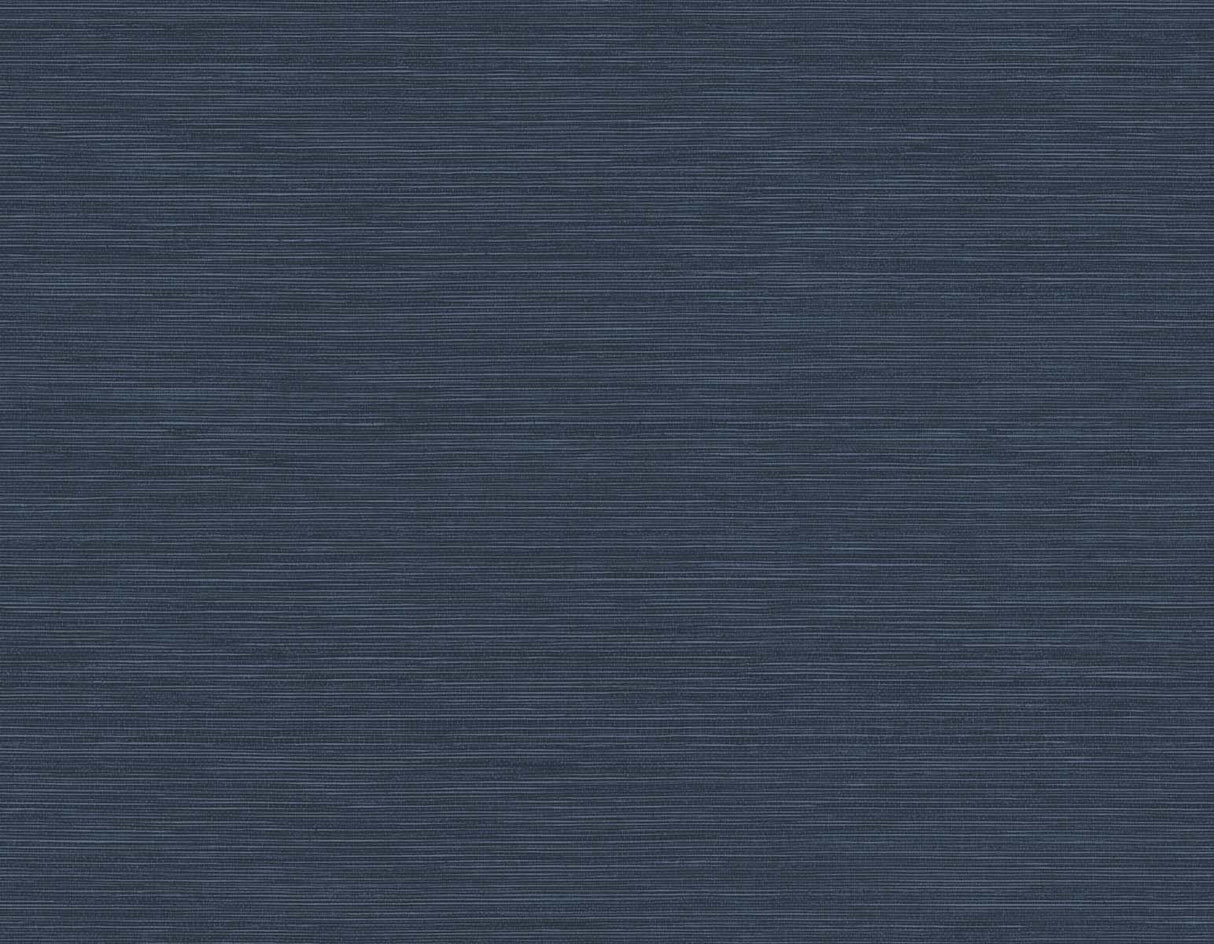 Seawave Sisal wallpaper in Caspian blue, textured matte sisal-look vinyl