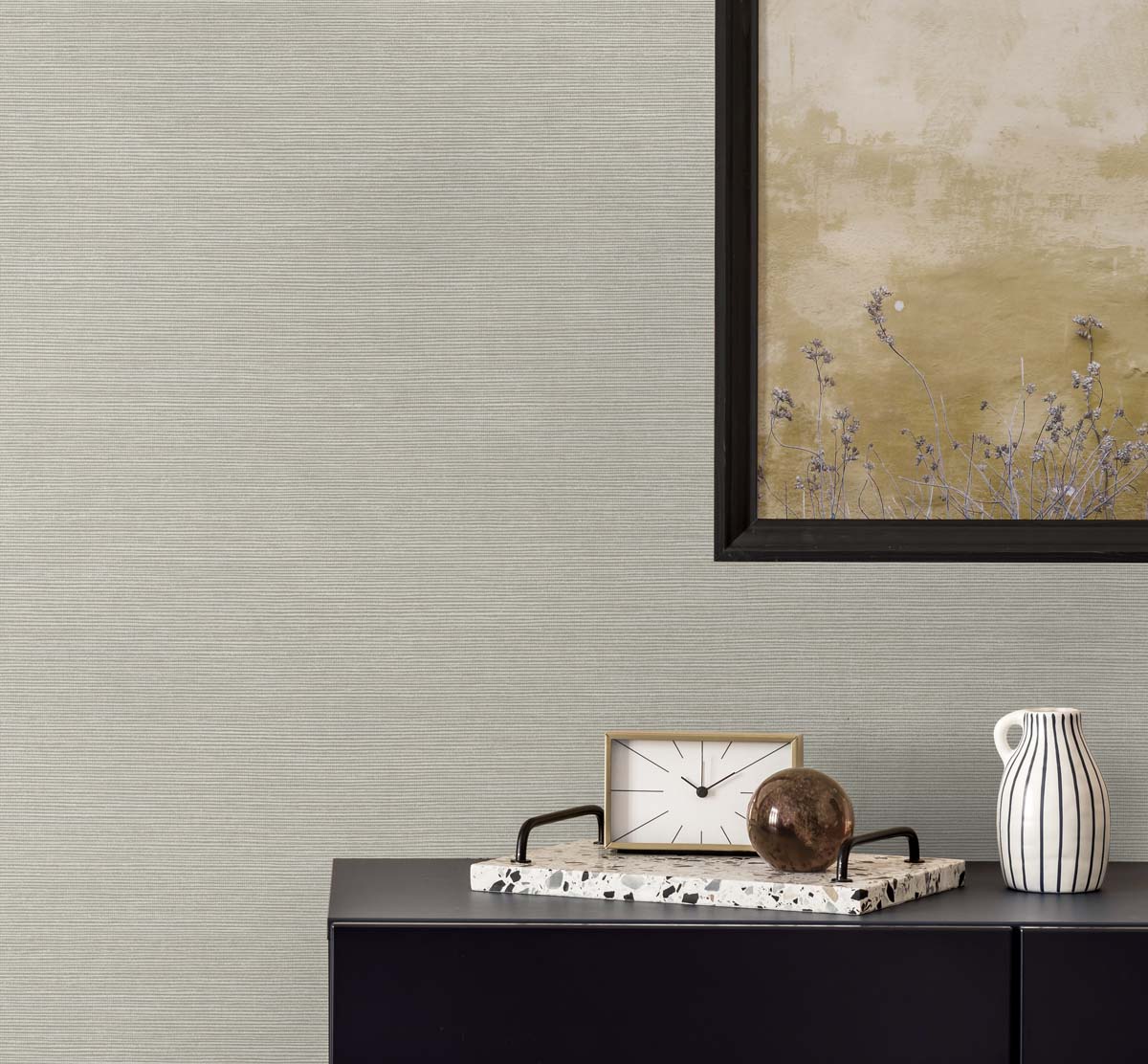 Seawave Sisal Campfire Smoke by Even More Textures Textured Sisal Vinyl Wallpaper – Seabrook Designs TS82025