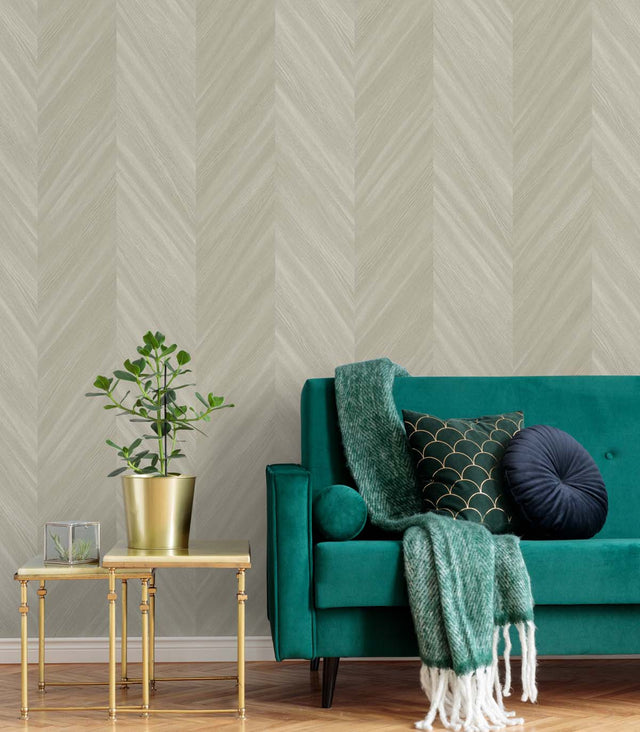 Chevron Wood Bister by Even More Textures Matte Chevron Vinyl Wallpaper – Seabrook Designs TS82106