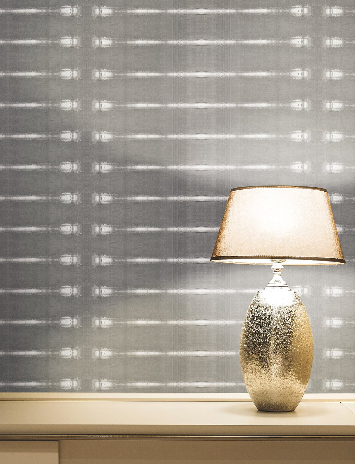 Resound Graphite Wallpaper with Stripes Modern Pattern - York UD2519N
