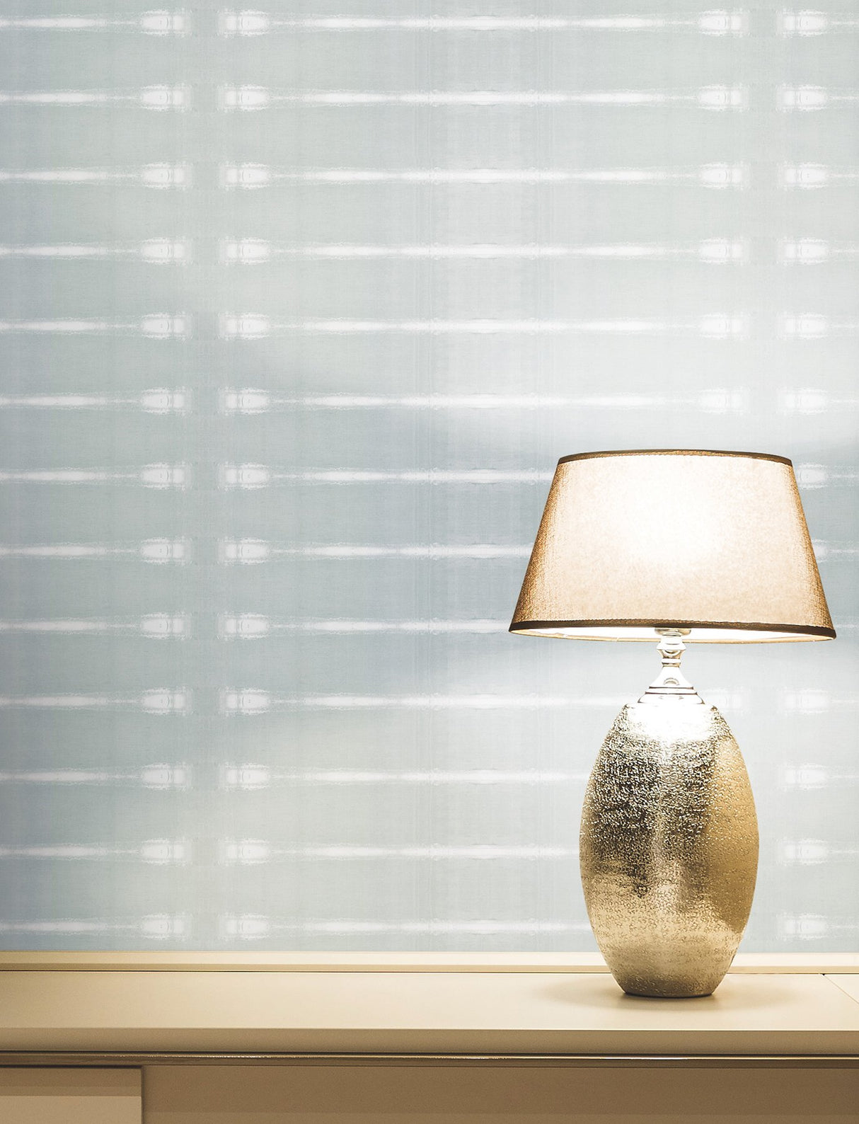 Resound Mist Striped Wallpaper - York UD2520N