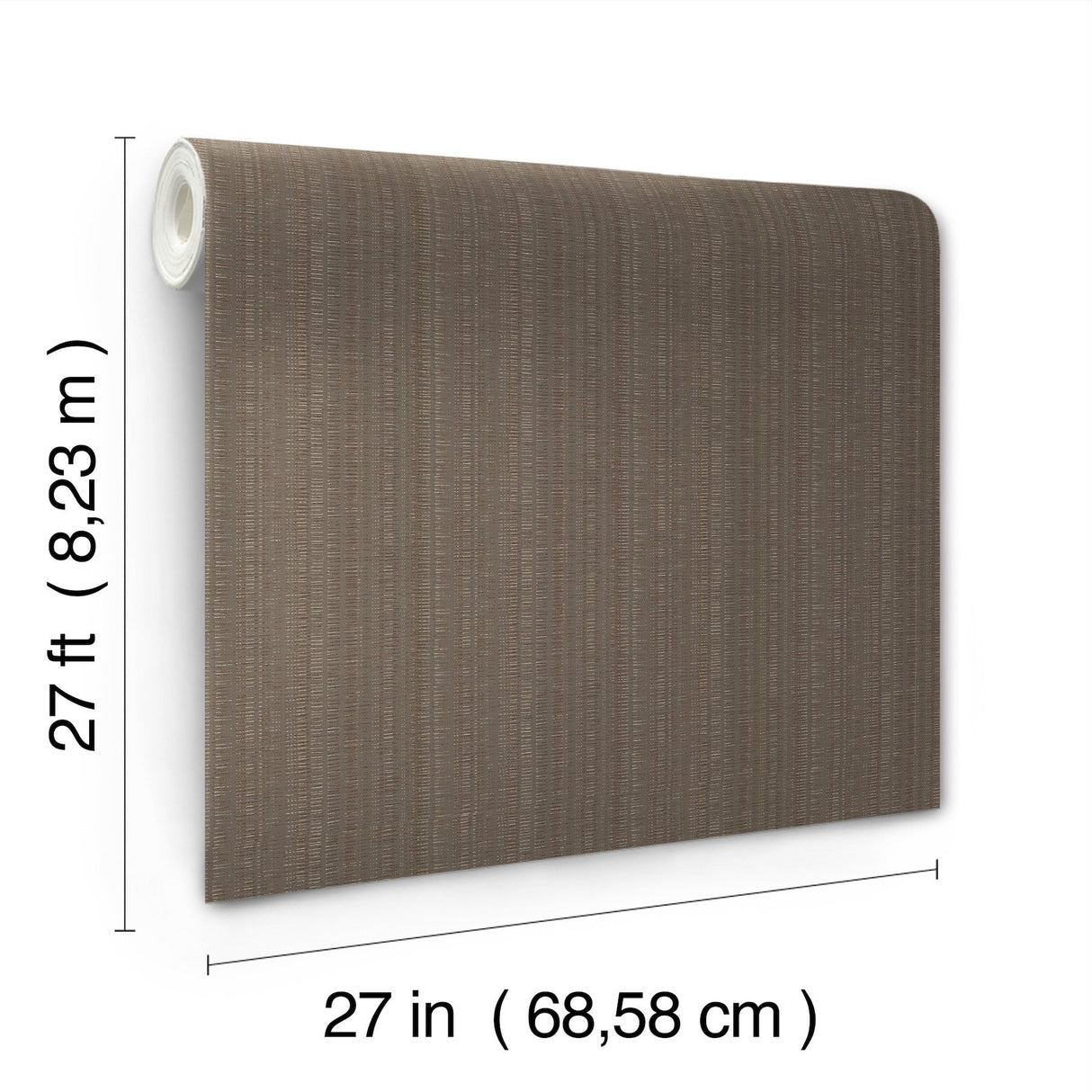 Stratford Umber Wallpaper with Metallic Striped Motif - York UD2542N