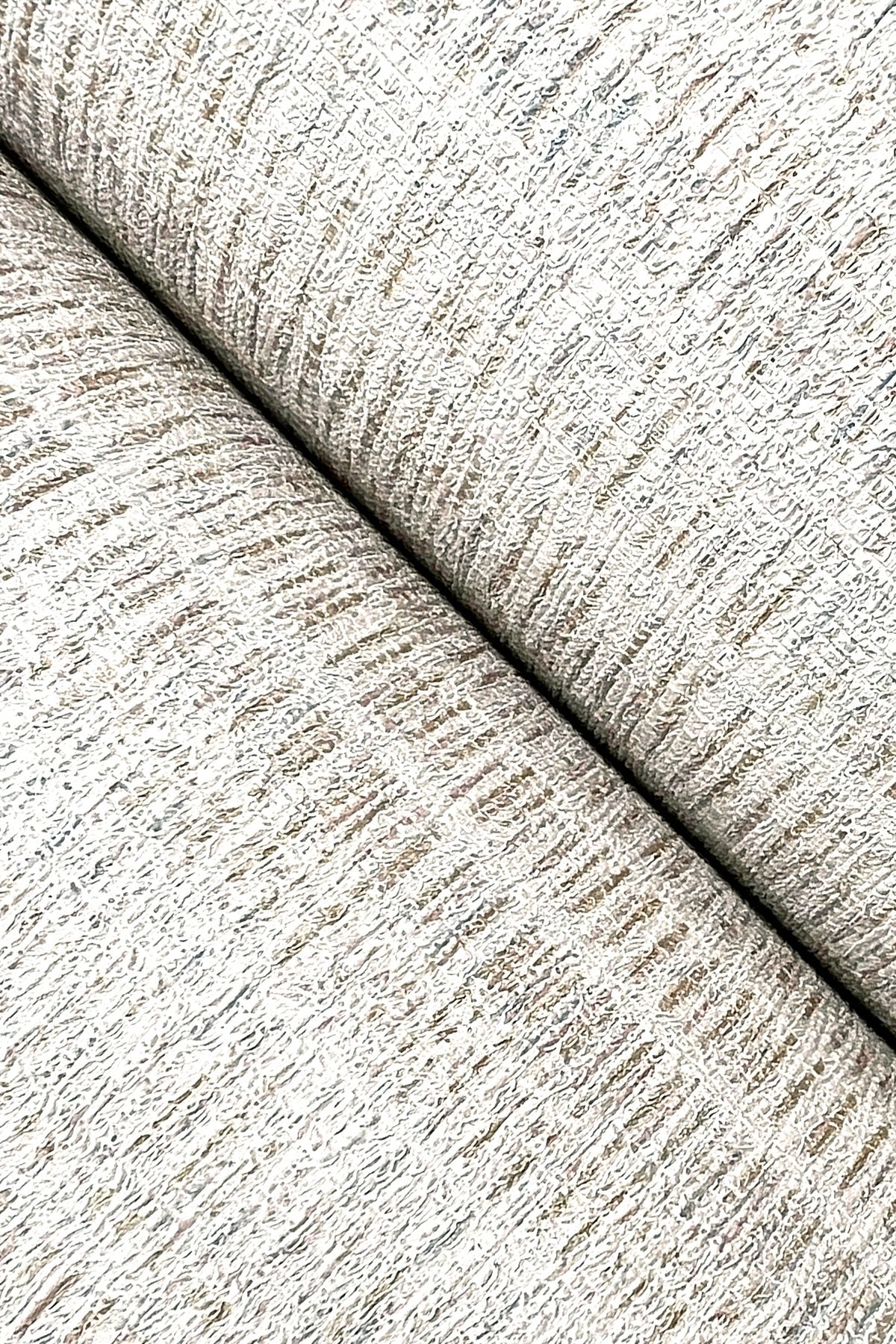 Stratford Beige Wallpaper with Metallic Dot-and-Dash Stripe Motif - York UD2543N