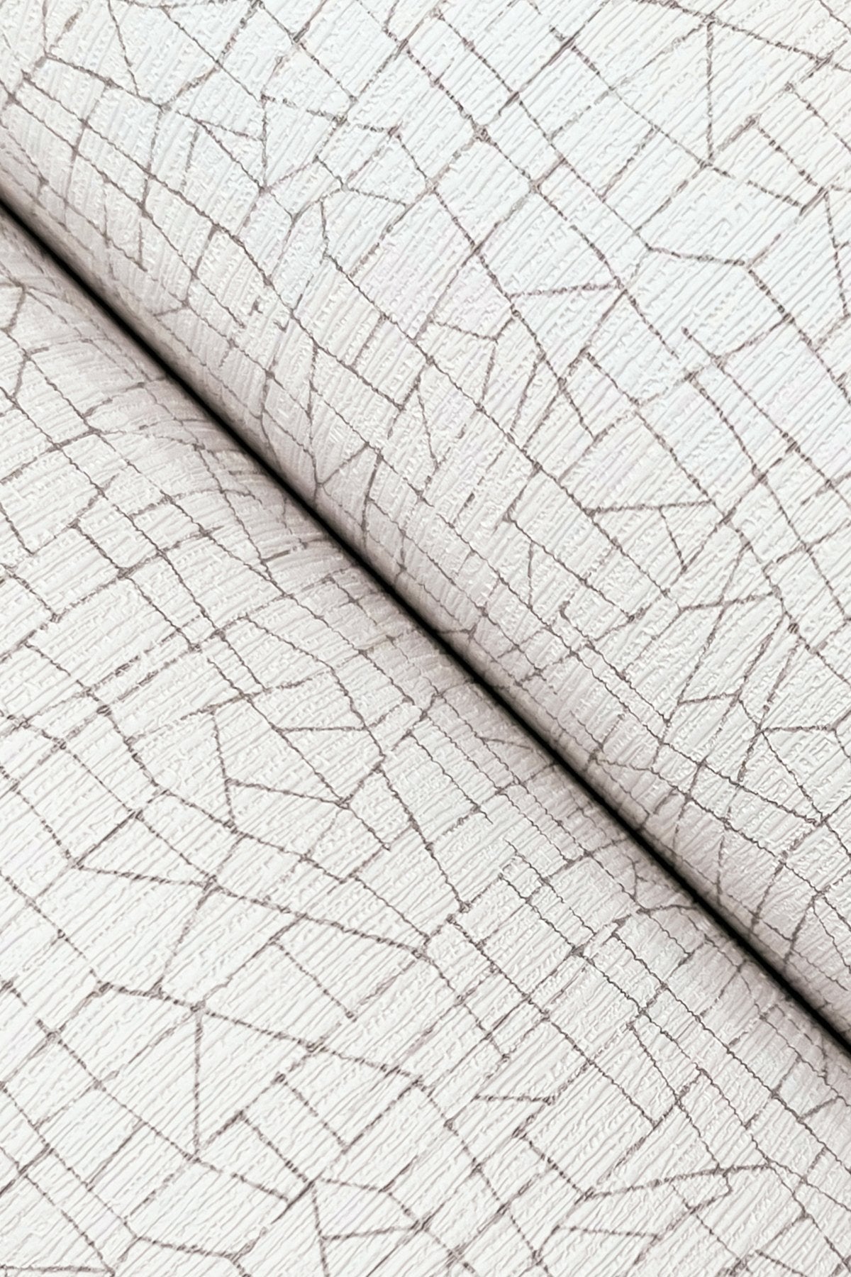 Exchange White Wash Geometric Metallic Wallpaper - York UD2569N