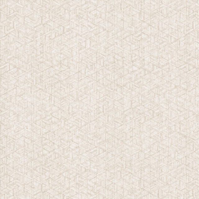 Rune Basswood Geometric Pearl Vinyl on Non Woven Wallpaper - York UD2579N SAMPLE