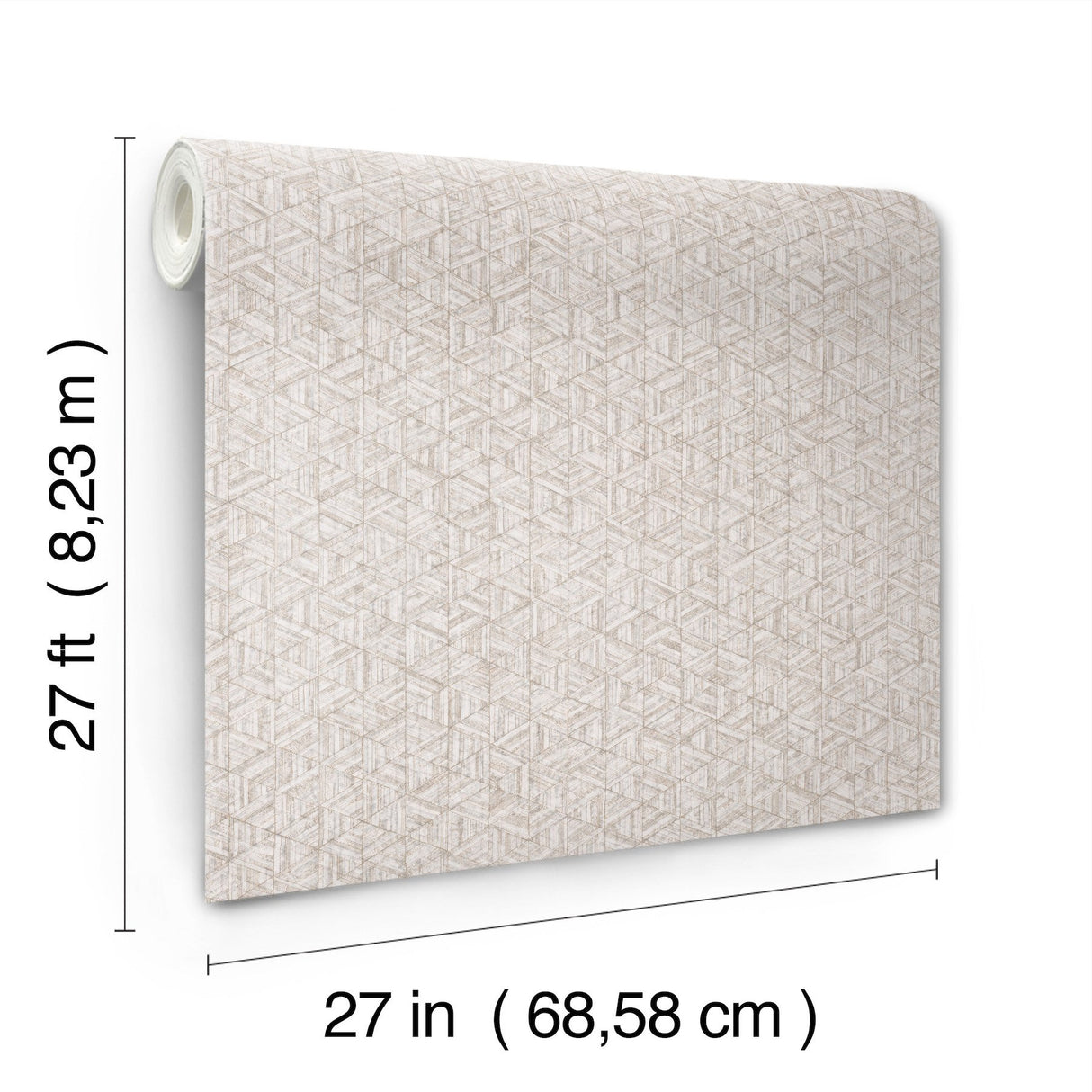 Rune Chestnut Geometric Diamond Wallpaper with Pearl Finish - York UD2580N
