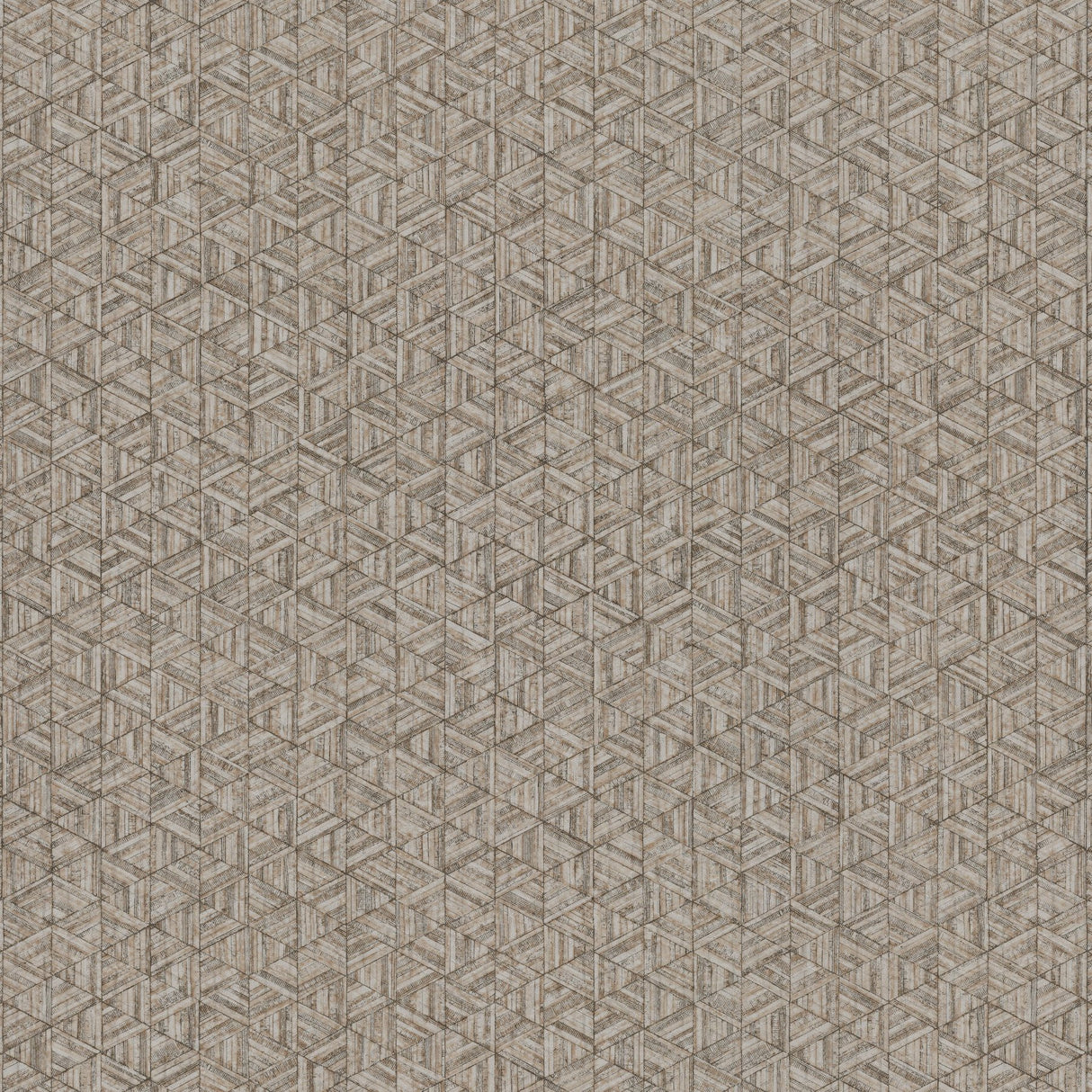 Rune Tortoiseshell Brown Geometric Pearl Vinyl Wallpaper - York UD2582N