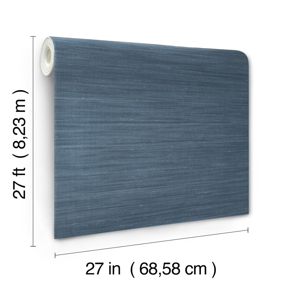 Sari Silk Denim by York Wallcoverings Faux Woven Fabric Texture Non Woven Vinyl Scrubbable Strippable High Performance Wallpaper - UW1003N