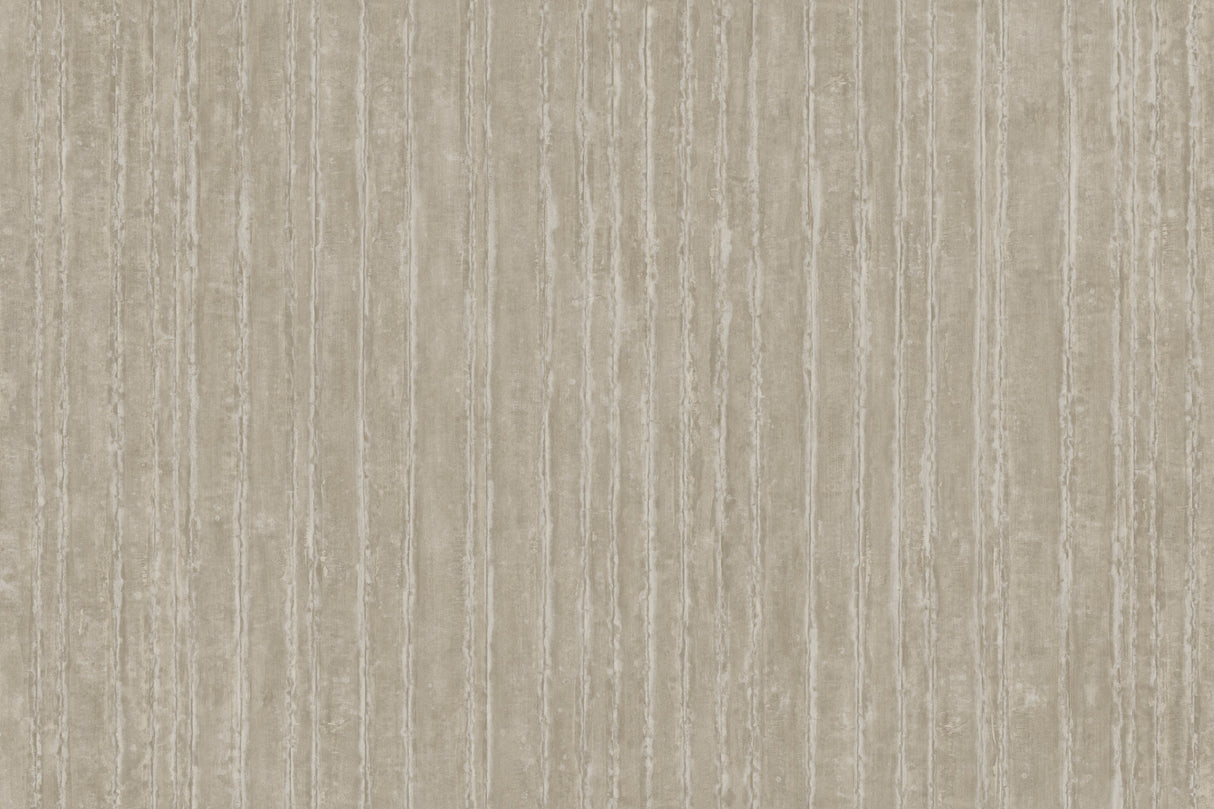 Precious Metal Taupe Corrugated Metallic Wallpaper by York Wallcoverings - UW1025