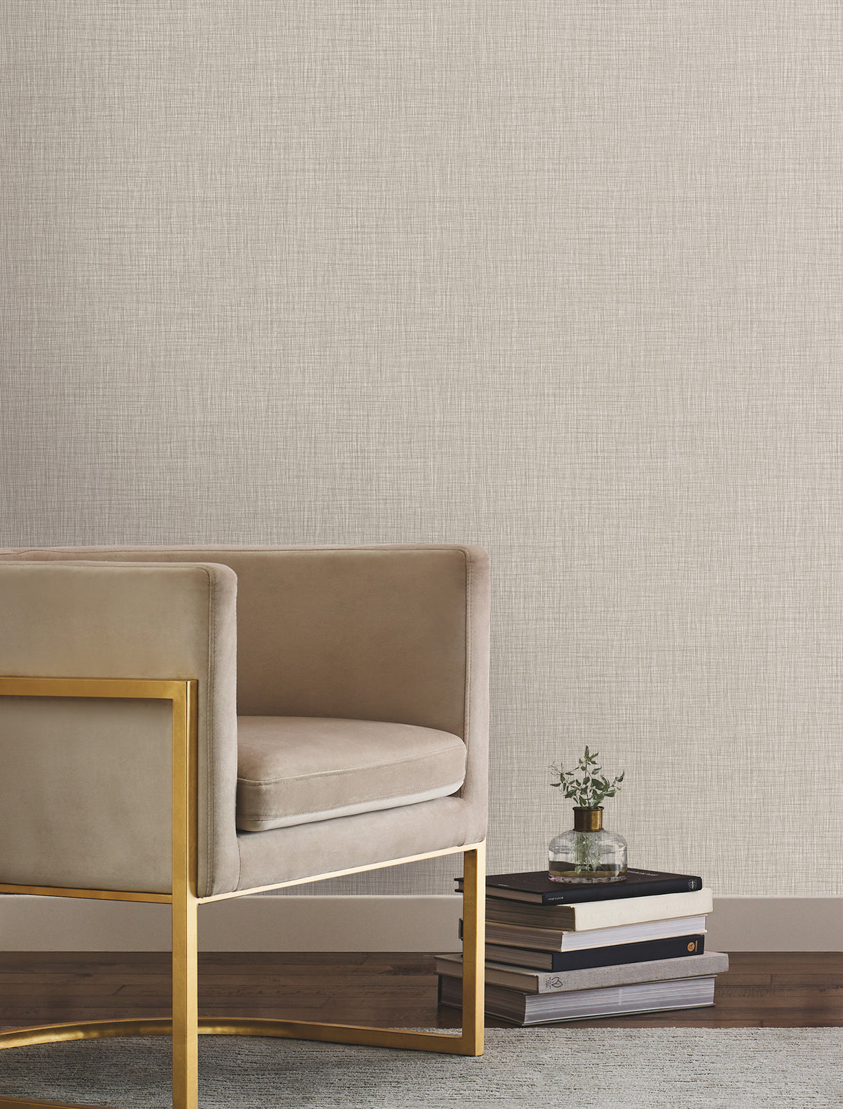 Crossover Neutral Crosshatch by York Wallcoverings Texture Pattern Unpasted Non Woven Vinyl Sidewall - York Wallcoverings UW1062N