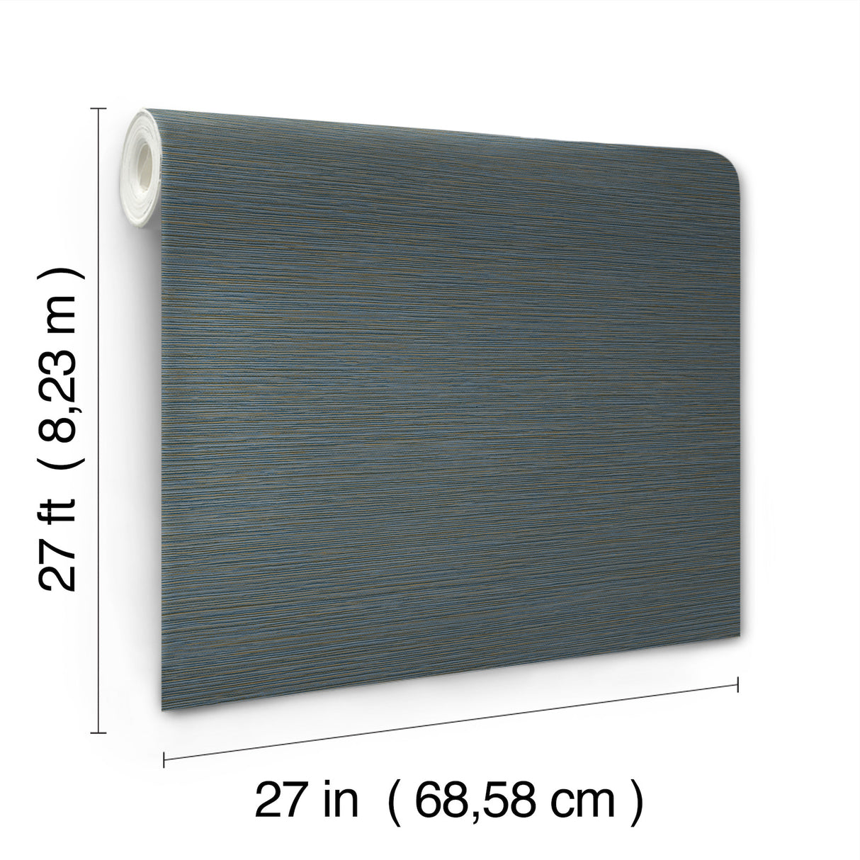 Oasis Dark Blue Faux Grasscloth by York Wallcoverings Textured Non Woven Vinyl High Performance Wallpaper - UW1067N