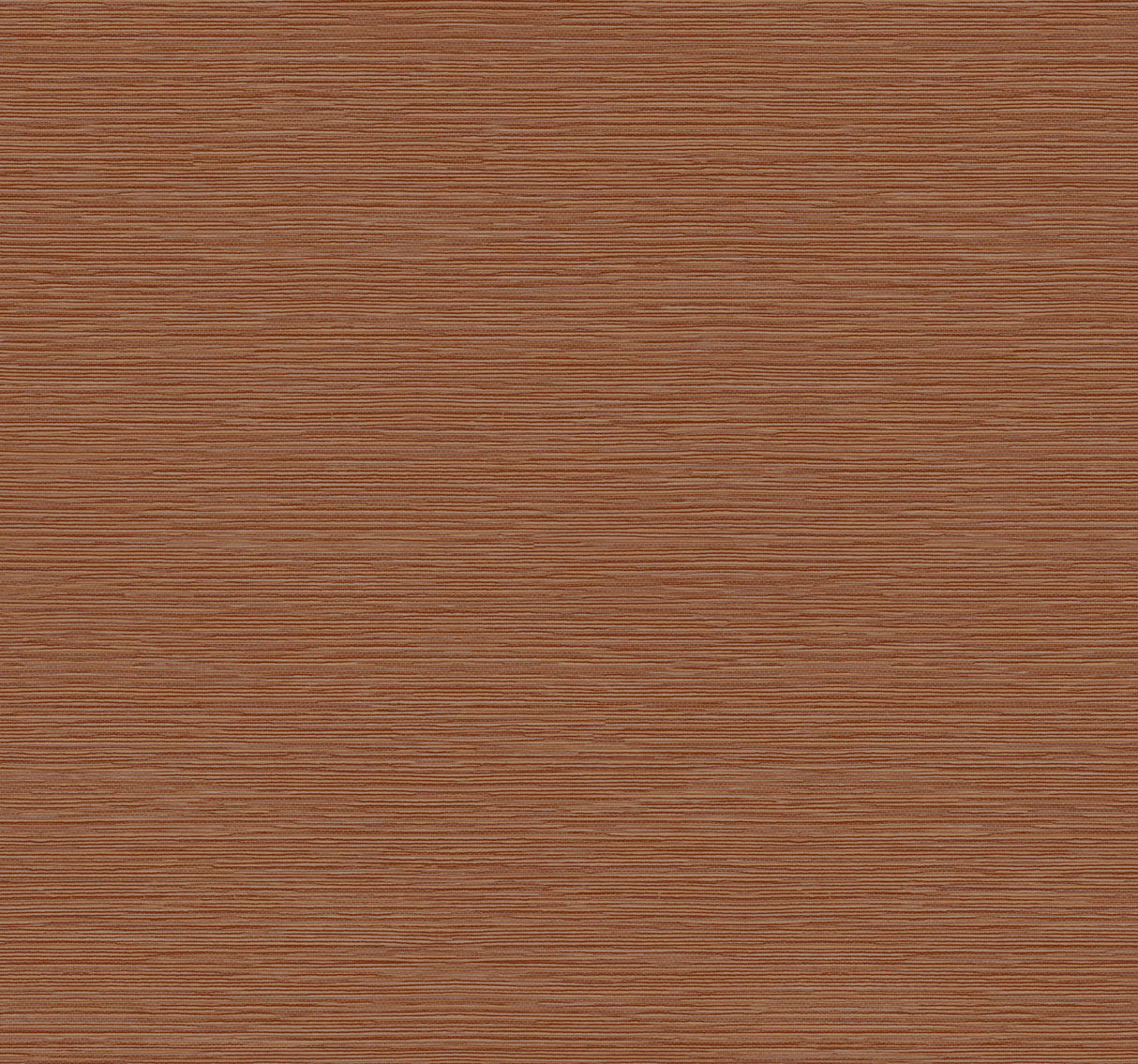 Oasis Rust Faux Grasscloth Wallpaper by York Wallcoverings UW1076N - close-up swatch showing horizontal textured brick red and terracotta grasscloth-inspired pattern