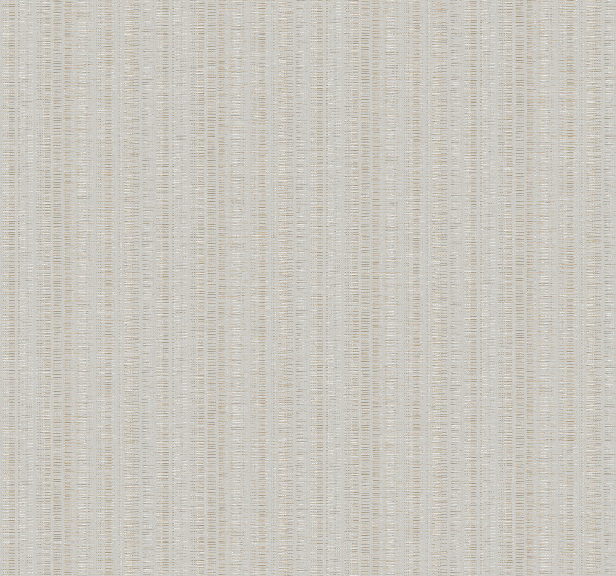 Line In The Sand Light Grey Woven Stripe Wallpaper by York Wallcoverings UW1090N - close-up swatch showing subtle ombre stripe pattern in pale grey, taupe, and burnished gold tones on fabric-backed vinyl