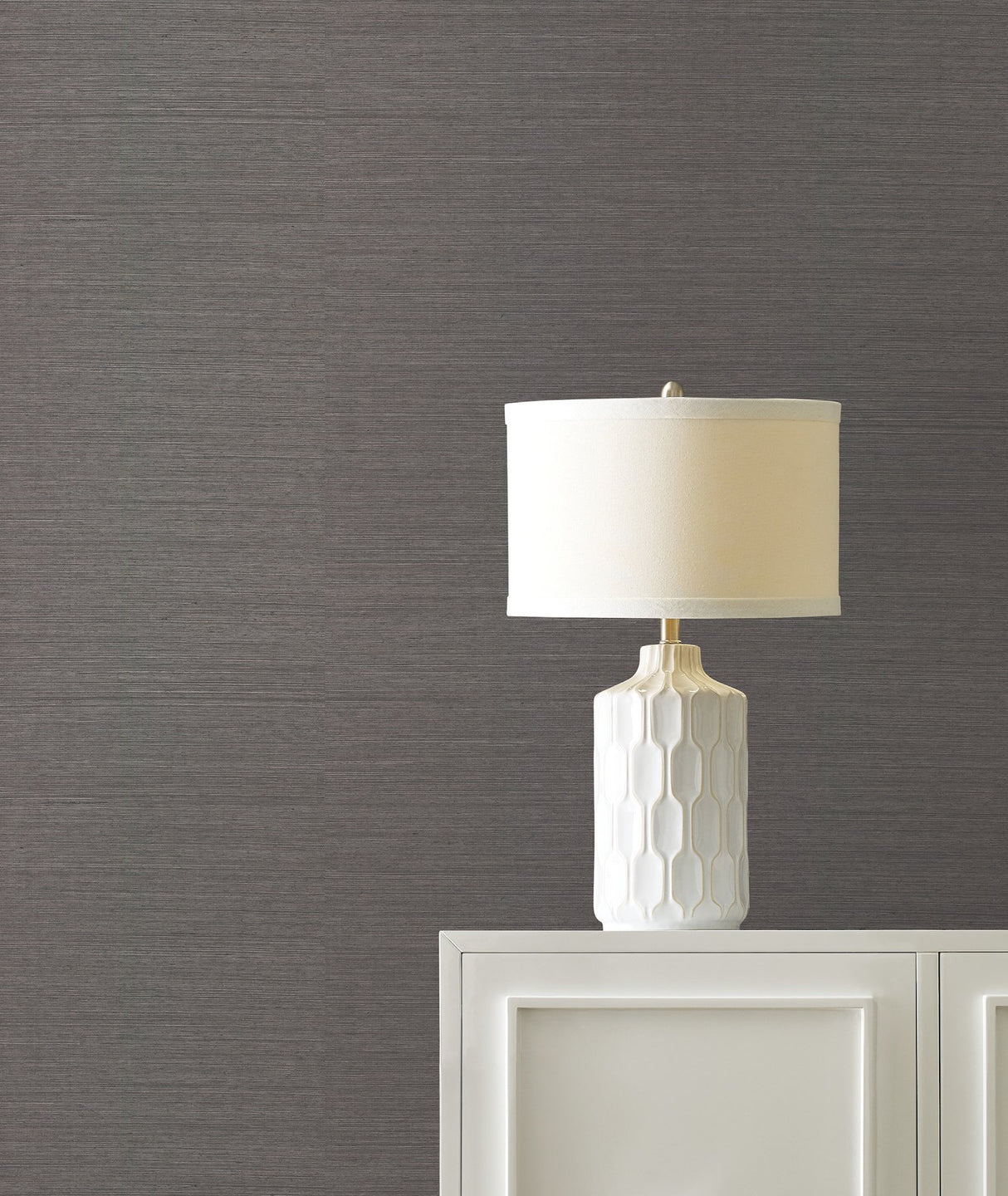 Maguey Sisal Silver Grasscloth Wallpaper with Metallic Effect - York VG4418NW