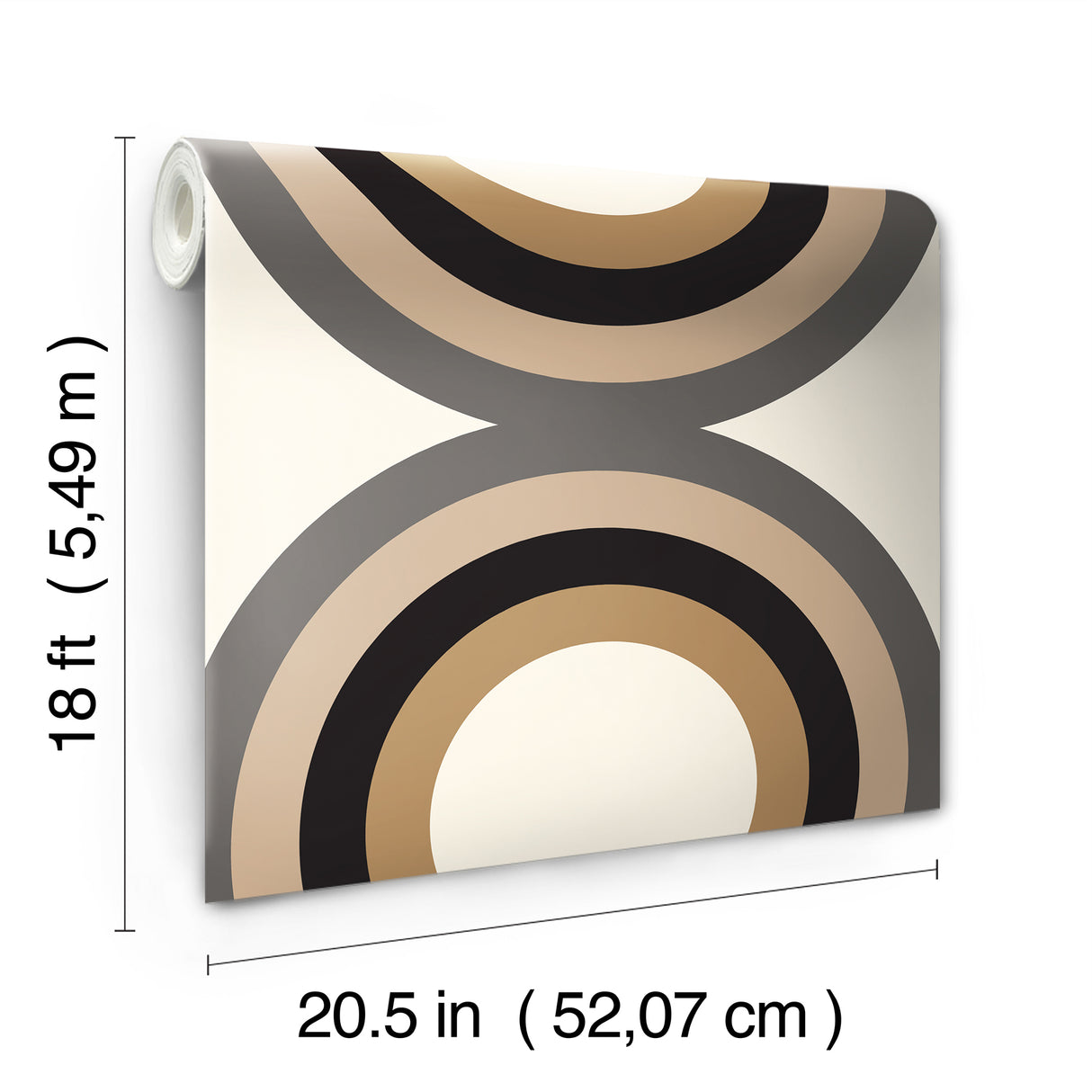 Sir Culls Black by NuWallpaper Bold Retro Circle Geometric Peel and Stick Wallpaper Very Gay Paint x WallPops Collection - VGS6443