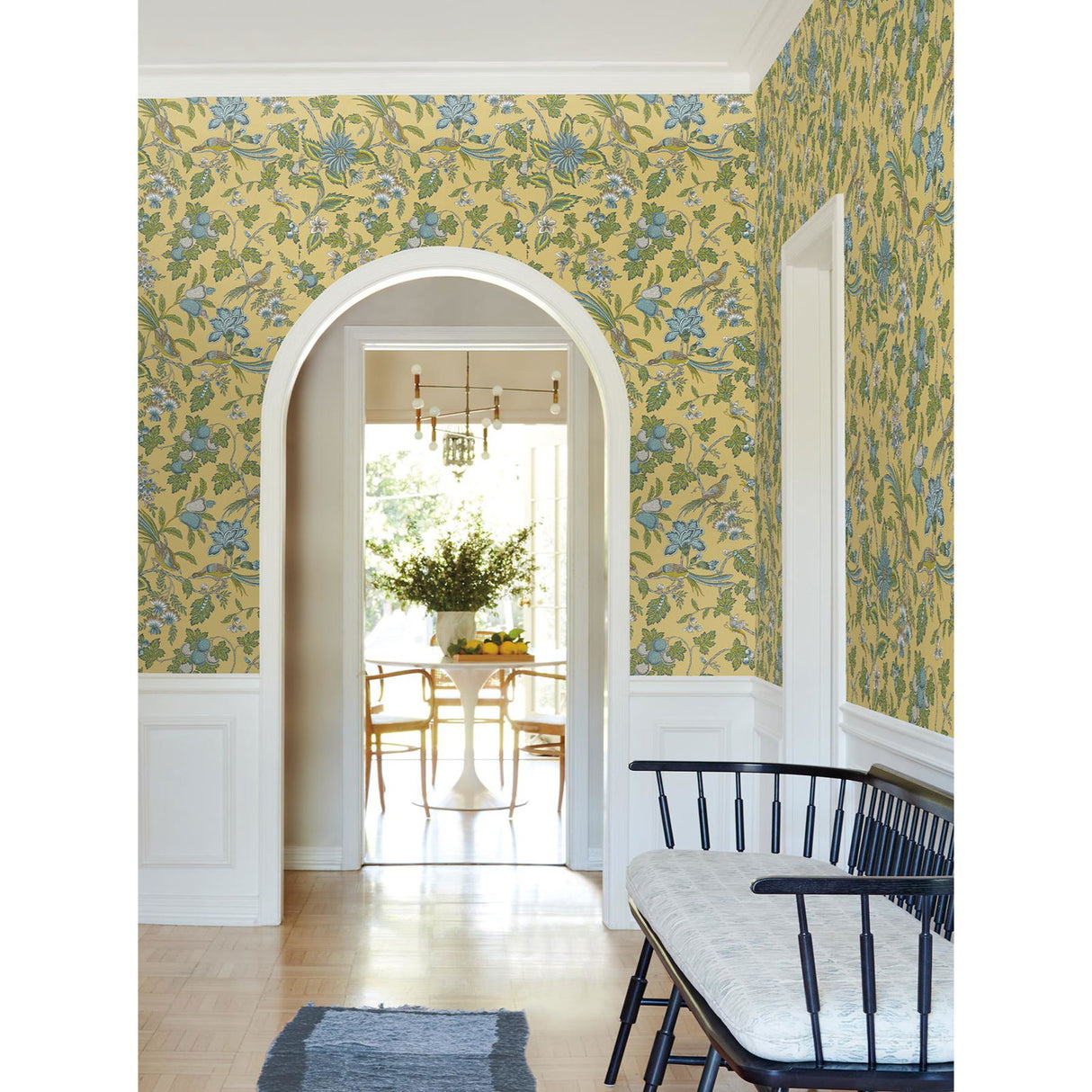Parterre Light Yellow by Antonina Vella Jacobean Wallpaper – York Designer Series VP1313